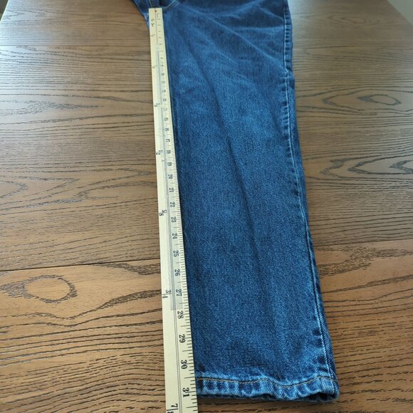 Levi's 521 Vintage‎ Tapered Fit Tapered Leg Women's Blue Denim Jeans Size 14 - Picture 11 of 15
